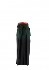 卒業式袴単品レンタル[無地]濃い緑×黒ぼかし[身長158-162cm]No.362